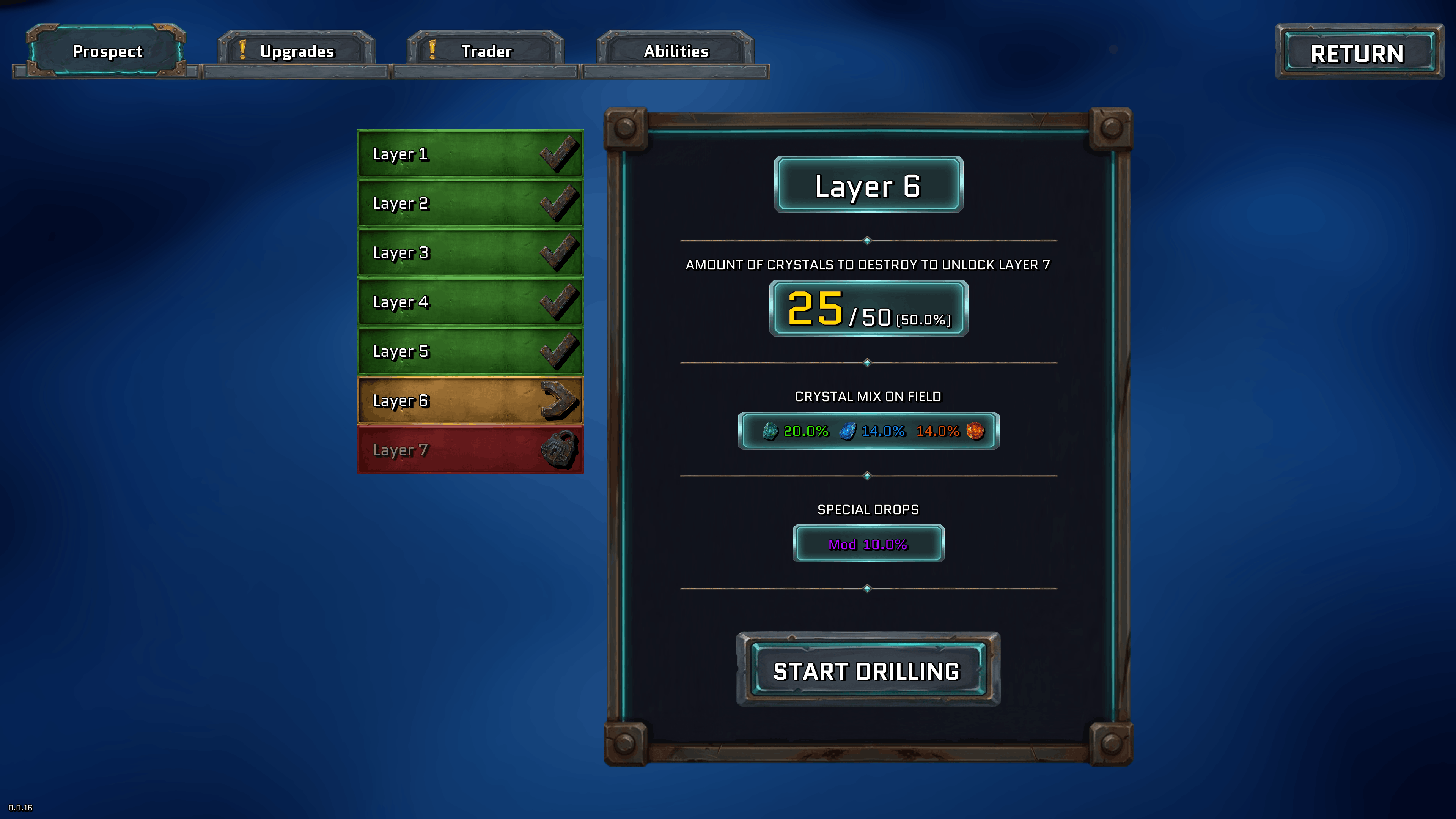 Layer Select screen