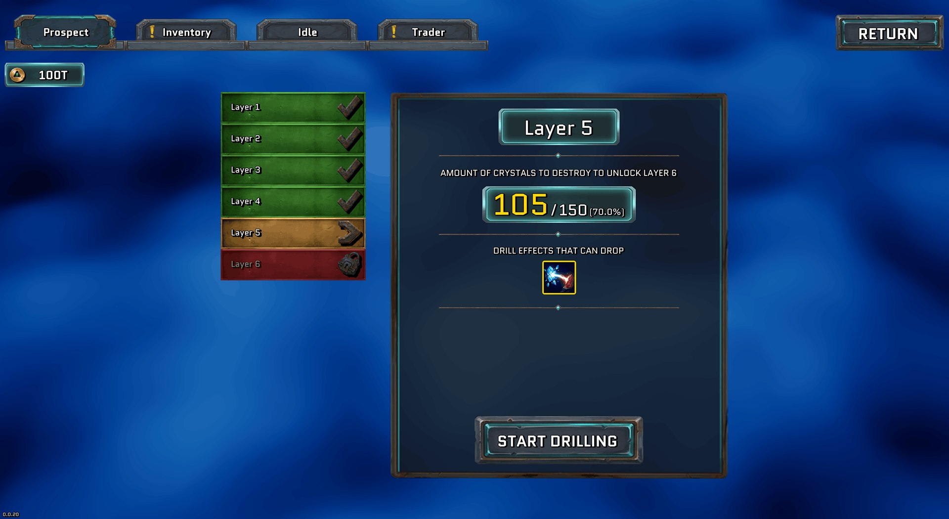 Shard Cycle layer select screen